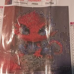 Red and Blue Dragon Diamond Art Painting Kit 20x20